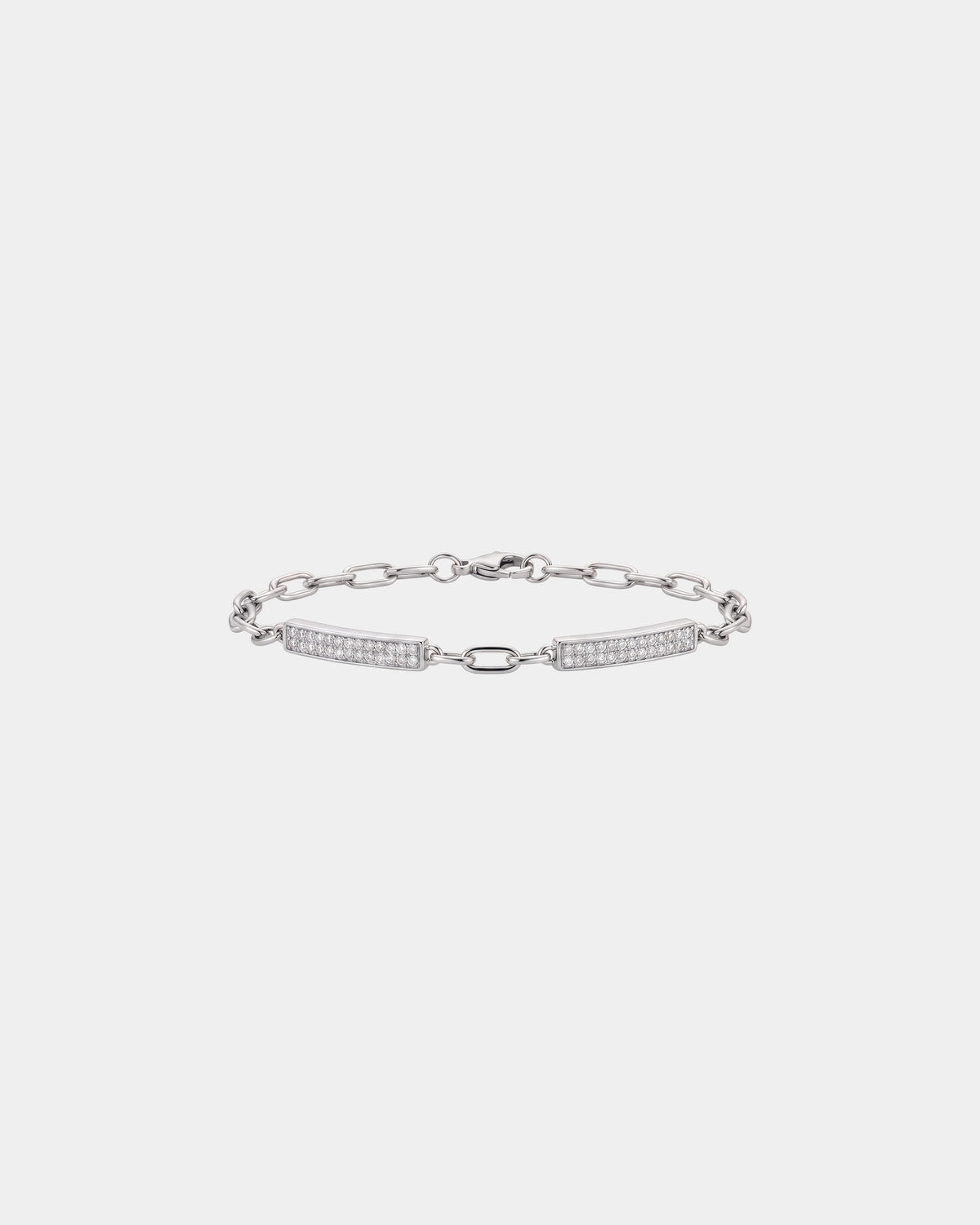 Pulsera con barra de pavé