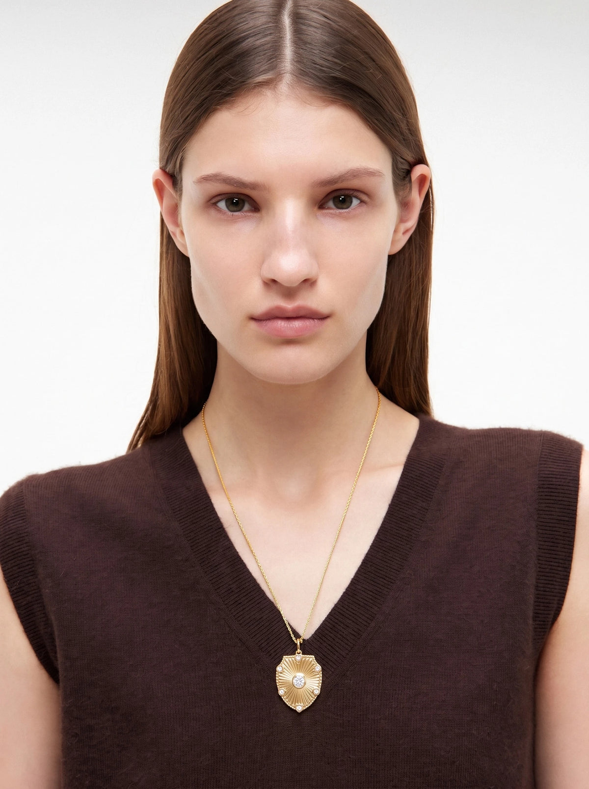 Sunburst Shield Necklace