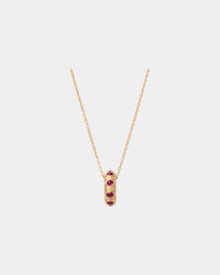 Collar de cuentas rondelle de rubí
